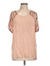 O'Neill 100% Viscose Pink Short Sleeve Blouse Size L - photo 1