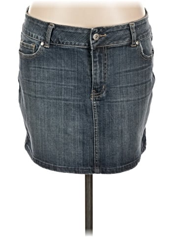 Noir Denim Skirt (view 1)