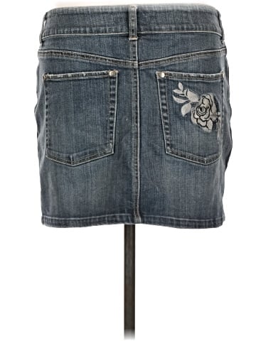Noir Denim Skirt (view 2)
