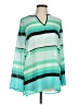MICHAEL Michael Kors 100% Polyester Teal 3/4 Sleeve T-Shirt Size M - photo 1
