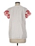 Talbots Hearts White Short Sleeve Blouse Size M - photo 2