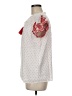 Talbots Hearts White Short Sleeve Blouse Size M - photo 5