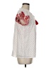 Talbots Hearts White Short Sleeve Blouse Size M - photo 4