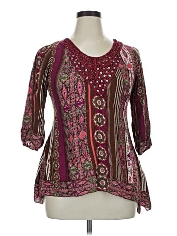One World 3/4 Sleeve Blouse (view 1)