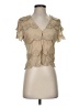 Thistlepearl 100% Viscose Tan Short Sleeve Blouse Size S - photo 1