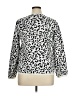 Ann Taylor Animal Print Silver Pullover Sweater Size XL - photo 2