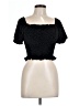 Rewind Black Short Sleeve Top Size L - photo 1