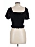 Rewind Black Short Sleeve Top Size L - photo 2