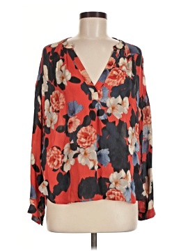 J.Crew Collection Long Sleeve Silk Top