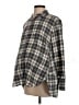 Hatch Plaid Gray Long Sleeve Blouse Size P Maternity (Petite) - photo 1