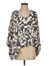 Tyche 100% Polyester Gray 3/4 Sleeve Blouse Size S - photo 1