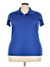 Hanes 100% Polyester Blue Short Sleeve Polo Size 3X - photo 1