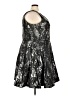 Assorted Brands Metallic Black Silver Cocktail Dress Size 26 - photo 4