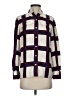 Tory Burch 100% Silk Plaid Blue Long Sleeve Silk Top Size 0 - photo 1