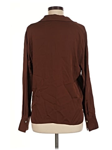 Vince. Long Sleeve Silk Top (view 2)