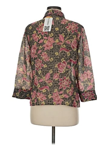 Emma James 3/4 Sleeve Button-Down Shirt (view 2)