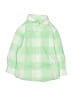 Cat & Jack 100% Cotton Checkered-gingham Green Long Sleeve Button-Down Shirt Size 2T - photo 1