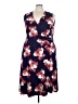 Donna Morgan Floral Blue Cocktail Dress Size 24w - photo 1