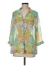 Cathy Daniels 100% Polyester Tropical Green 3/4 Sleeve Blouse Size M - photo 1