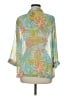 Cathy Daniels 100% Polyester Tropical Green 3/4 Sleeve Blouse Size M - photo 2