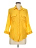 A. Byer Yellow 3/4 Sleeve Button-Down Shirt Size M - photo 1