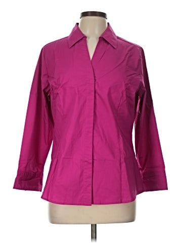 Riders by Lee 3/4 Sleeve Button-Down Shirt (view 1)