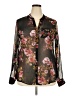 Kut from the Kloth 100% Polyester Floral Black Long Sleeve Blouse Size XXL - photo 1