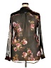 Kut from the Kloth 100% Polyester Floral Black Long Sleeve Blouse Size XXL - photo 2