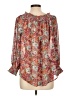 Umgee 100% Polyester Floral Red Long Sleeve Blouse Size L - photo 2