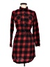 Merona Plaid Red Casual Dress Size M - photo 1
