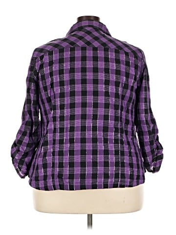 Cato 3/4 Sleeve Button-Down Shirt (view 2)