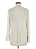 Unbranded 100% Polyester Metallic Ivory Long Sleeve Blouse Size 6 - photo 2