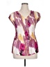f.c 100% Polyester Pink Short Sleeve Blouse Size XL (estimated) - photo 1
