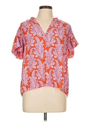 Rose + Olive Short Sleeve Blouse (view 1)