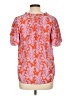 Rose + Olive 100% Polyester Orange Short Sleeve Blouse Size L - photo 2