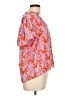 Rose + Olive 100% Polyester Orange Short Sleeve Blouse Size L - photo 4