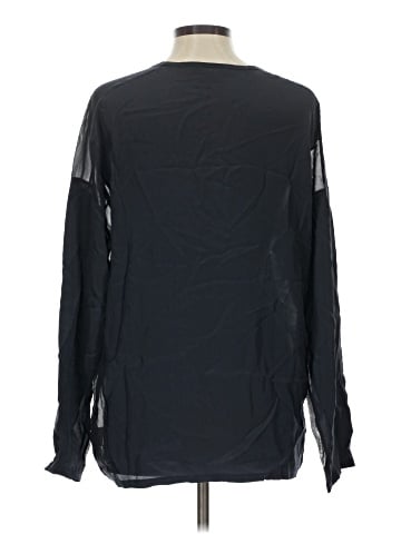 Vince. Long Sleeve Silk Top (view 2)