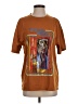 Romwe Brown Short Sleeve T-Shirt Size S - photo 1