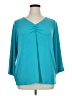 Susan Graver Teal 3/4 Sleeve Blouse Size XL - photo 1