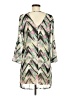Millibon 100% Polyester Chevron-herringbone Green Casual Dress Size M - photo 2