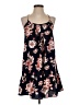 Aqua 100% Polyester Floral Black Casual Dress Size XS - photo 1