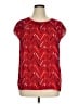 ModCloth 100% Polyester Red Short Sleeve Blouse Size XL - photo 1