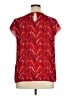 ModCloth 100% Polyester Red Short Sleeve Blouse Size XL - photo 2