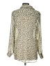 Xhilaration 100% Polyester Animal Print Ivory Long Sleeve Blouse Size L - photo 2