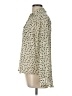 Xhilaration 100% Polyester Animal Print Ivory Long Sleeve Blouse Size L - photo 5