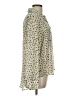 Xhilaration 100% Polyester Animal Print Ivory Long Sleeve Blouse Size L - photo 4