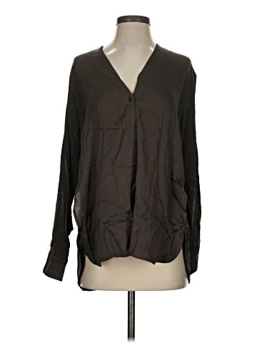 Vince. Long Sleeve Silk Top (view 1)