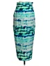 Amour Vert 100% Silk Tie-dye Teal Silk Skirt Size S - photo 2
