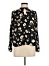 Monteau 100% Polyester Floral Black Long Sleeve Blouse Size M - photo 1