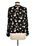 Monteau 100% Polyester Floral Black Long Sleeve Blouse Size M - photo 2